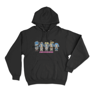 Cartoon Lineup Hoodie Black