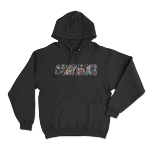 Collage Letters Hoodie Black