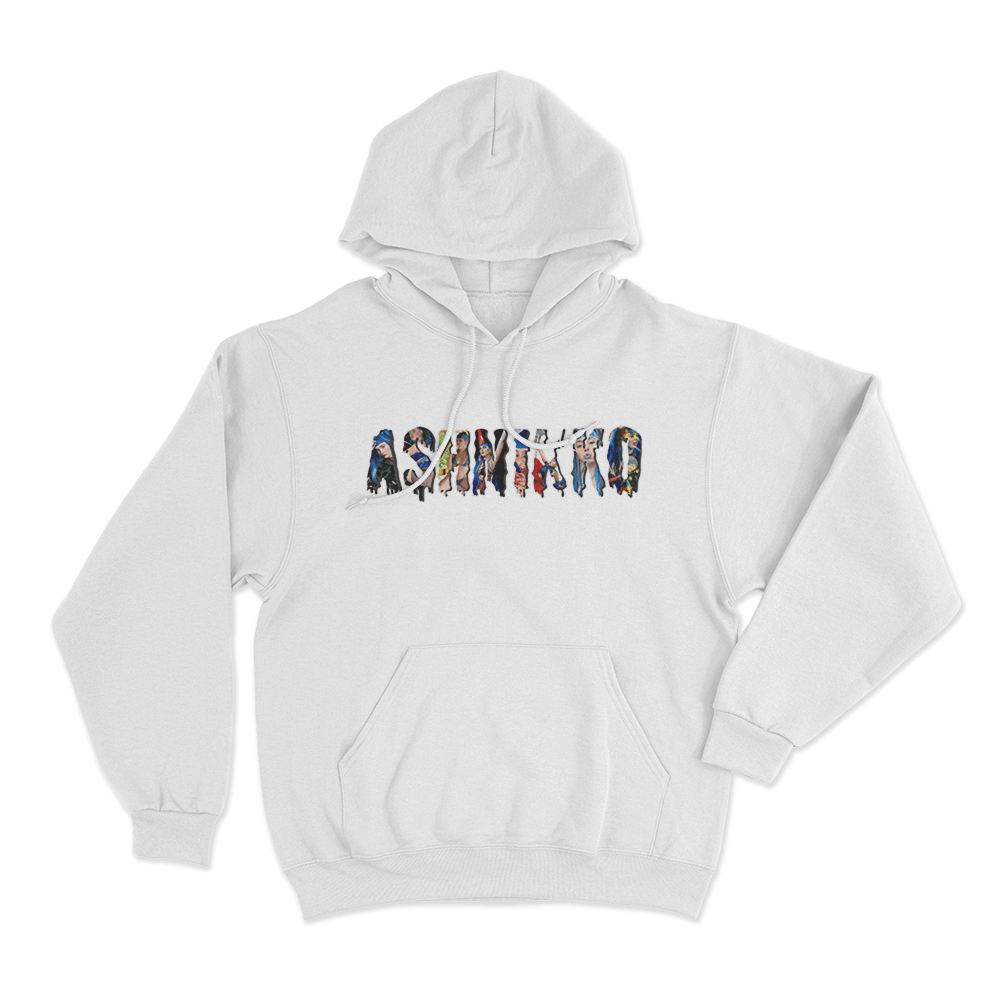 Collage Letters Hoodie White Collage Letters Hoodie White