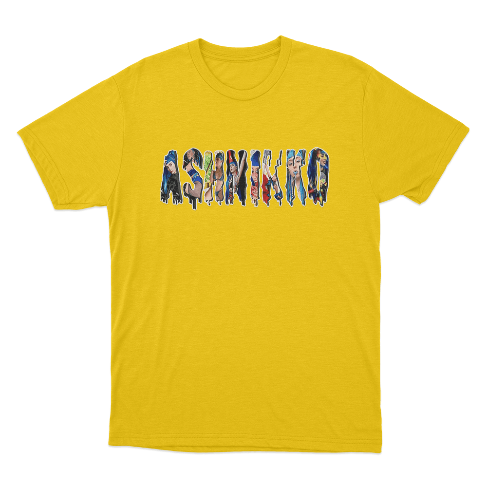 Collage Letters T Shirt Yellow Collage Letters T Shirt Yellow