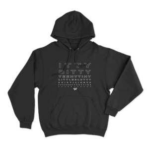 Lyric Typography Hoodie Black