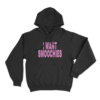 Pink Slogan Hoodie Black