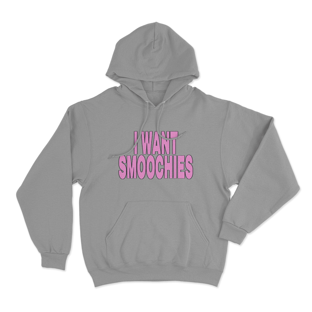 Pink Slogan Hoodie Grey Pink Slogan Hoodie Grey