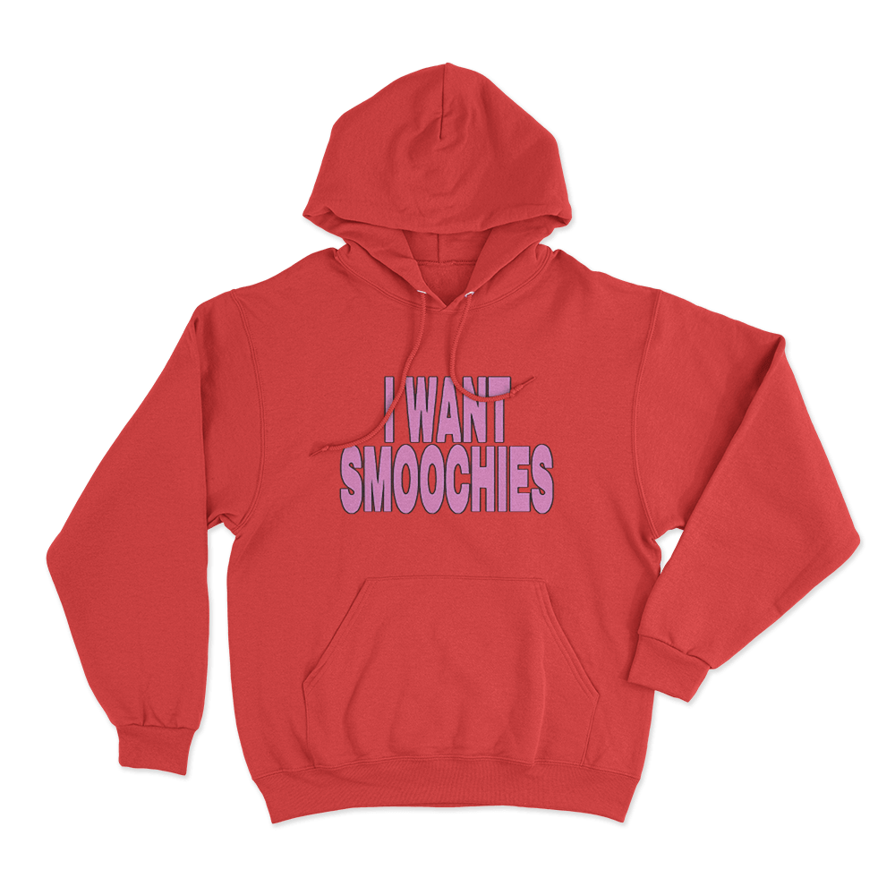 Pink Slogan Hoodie Red Pink Slogan Hoodie Red