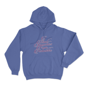 Script Text Hoodie Blue