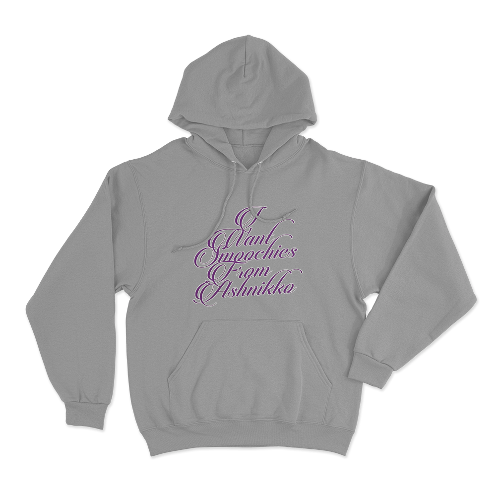 Script Text Hoodie Grey Script Text Hoodie Grey
