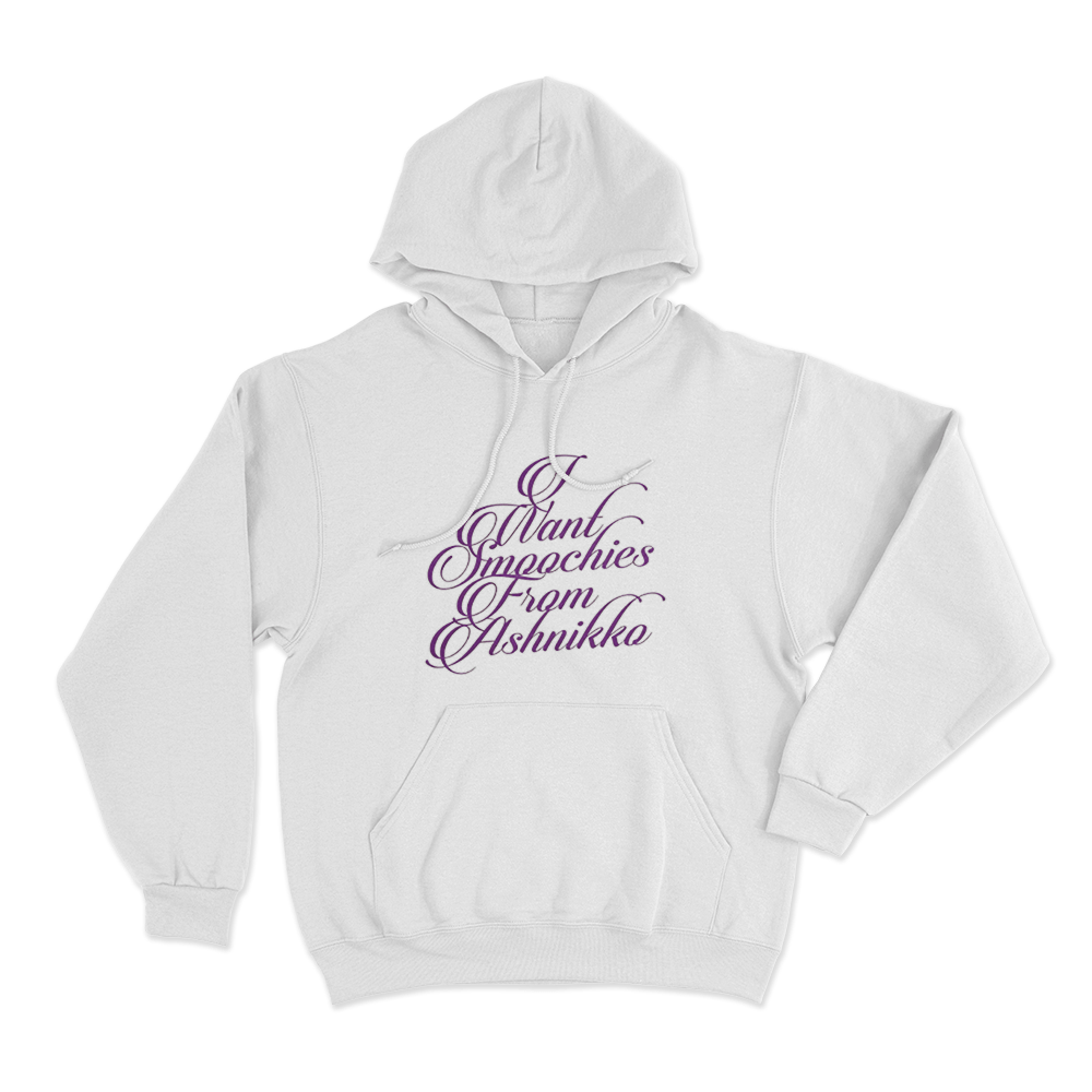 Script Text Hoodie White Script Text Hoodie White