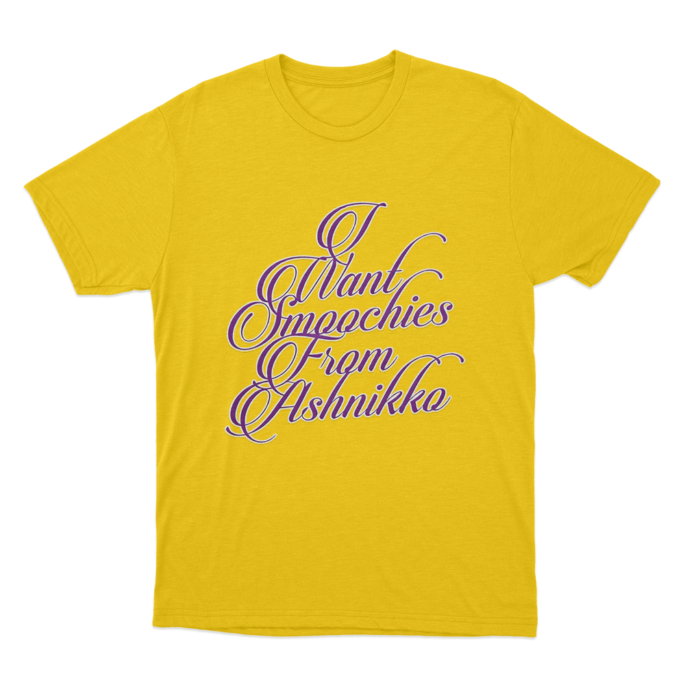 Script Text T Shirt Yellow Script Text T Shirt Yellow