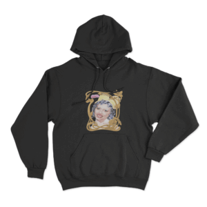 Vintage Portrait Hoodie Black