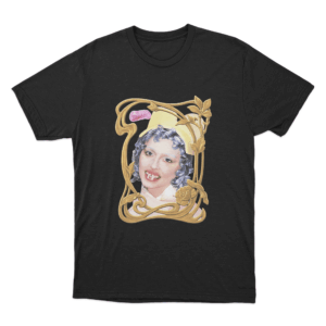 Vintage Portrait T Shirt Black