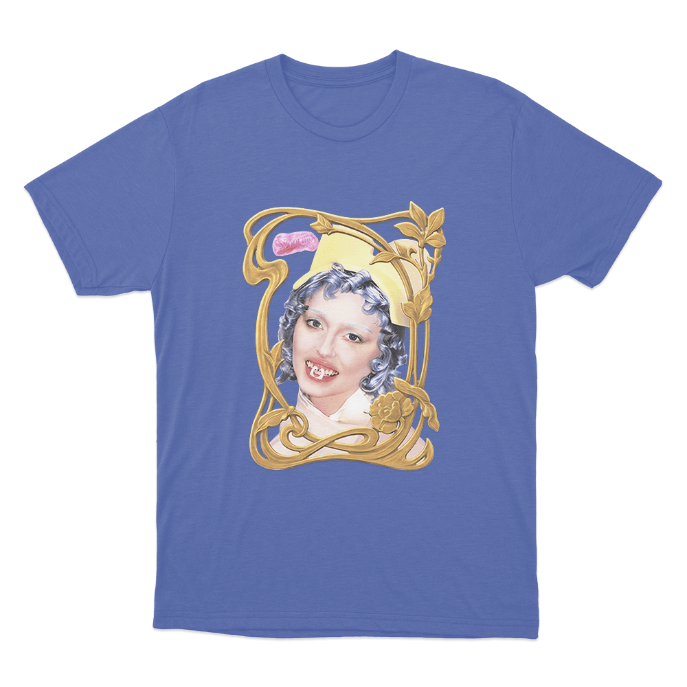 Vintage Portrait T Shirt Blue Vintage Portrait T Shirt Blue