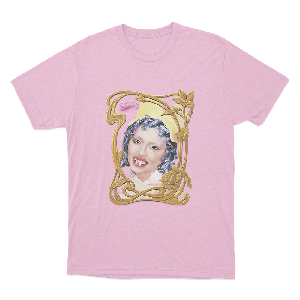Vintage Portrait T Shirt Pink Vintage Portrait T Shirt Pink