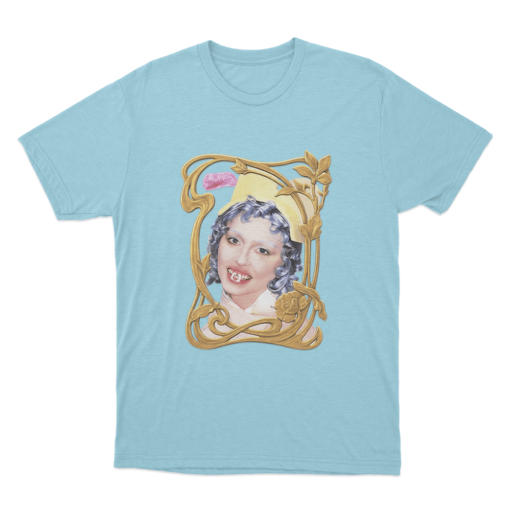 Vintage Portrait T Shirt Sky Blue Vintage Portrait T Shirt Sky Blue